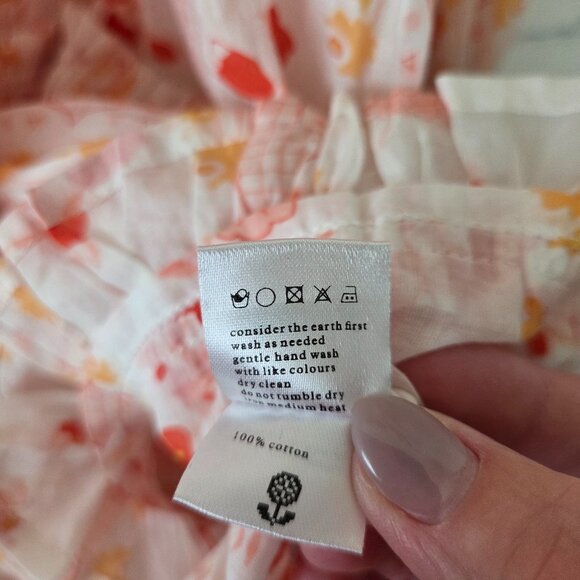 Innika Choo Voile Collar Tier Mini Dress Size 0 - 2 XS Baby Doll Frills Peasant - Picture 9 of 12